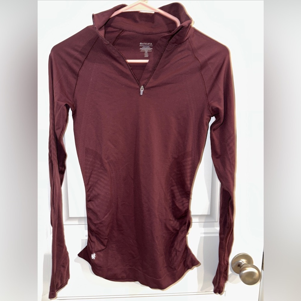 Athleta Speedlight 1/4 Zip Long Sleeve Pullover Shirt. Sz XS